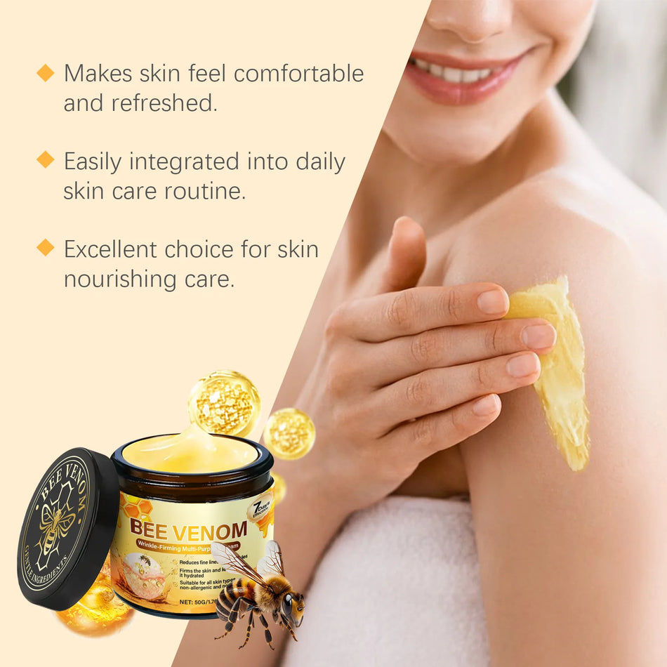 Krem ujędrniający z jadem pszczelim na zwiotczałą skórę przeciw starzeniu się