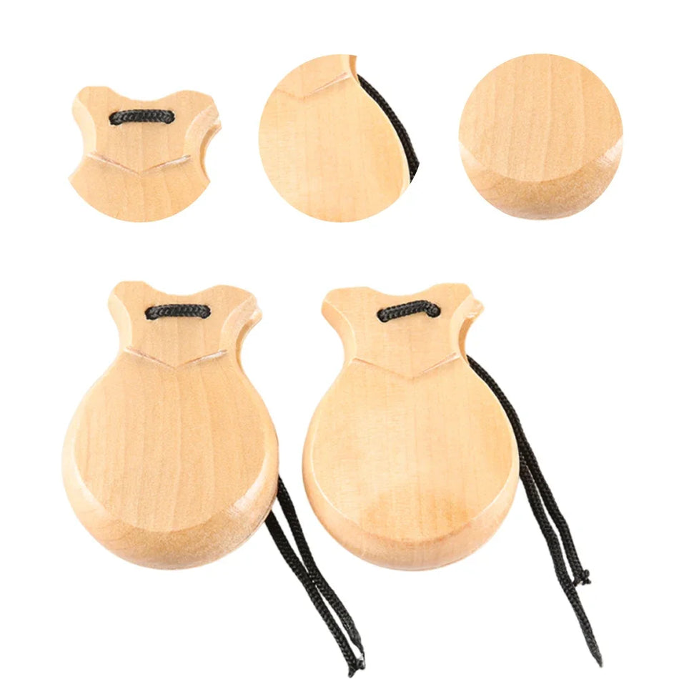 Ισπανικές Φλαμένκο Καστανέτες Δύο Τεμάχια Ξύλινο Όργανο Χορδής