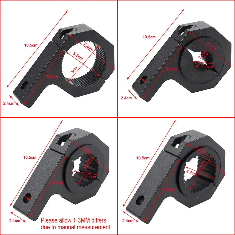 Off-Road LED Light Bar Mounting Bracket Kit for 1"/1.5"/1.75"/2" Universal Aluminum ATV UTV Motorcycle Truck Whip Light Mount by InterCyprus Trading Ltd