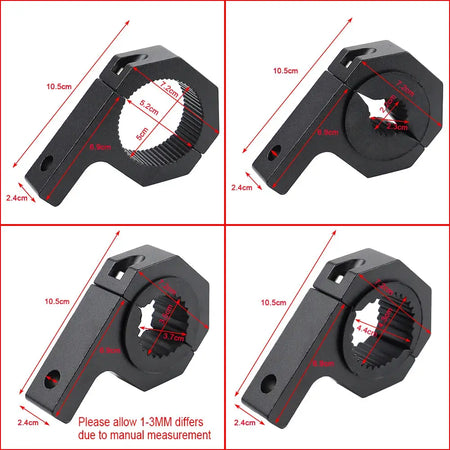 Off-Road LED Light Bar Mounting Bracket Kit for 1"/1.5"/1.75"/2" Universal Aluminum ATV UTV Motorcycle Truck Whip Light Mount by InterCyprus Trading Ltd