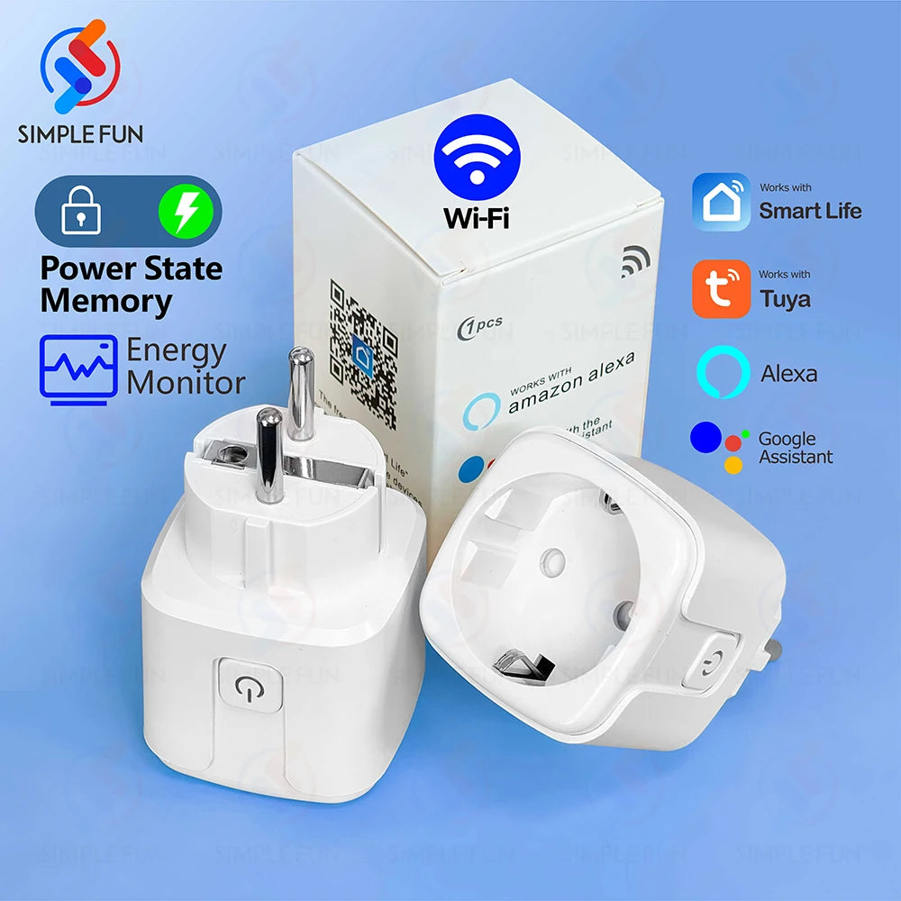 Smart Life Tuya WiFi Smart Socket with Power Monitoring and Voice Control