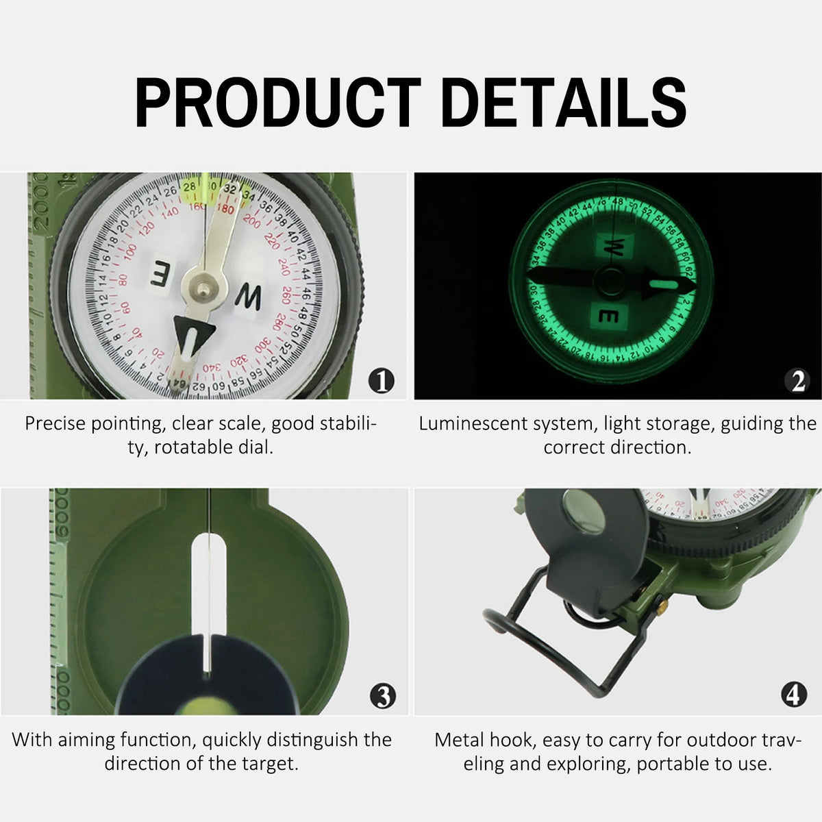 Outdoor Multifunctional Compass &ndash; Foldable, Portable