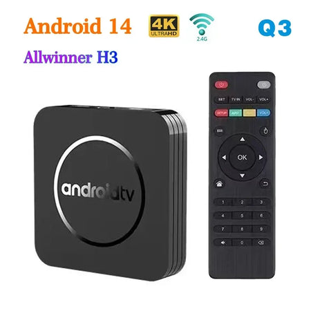 Q3 Android 14 8K HD TV Box &ndash; 2GB RAM HDR10 Google Assistant