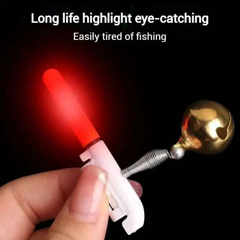 5Pcs Electronic Fishing Light Bite Alarm Rod Bell USB Charge