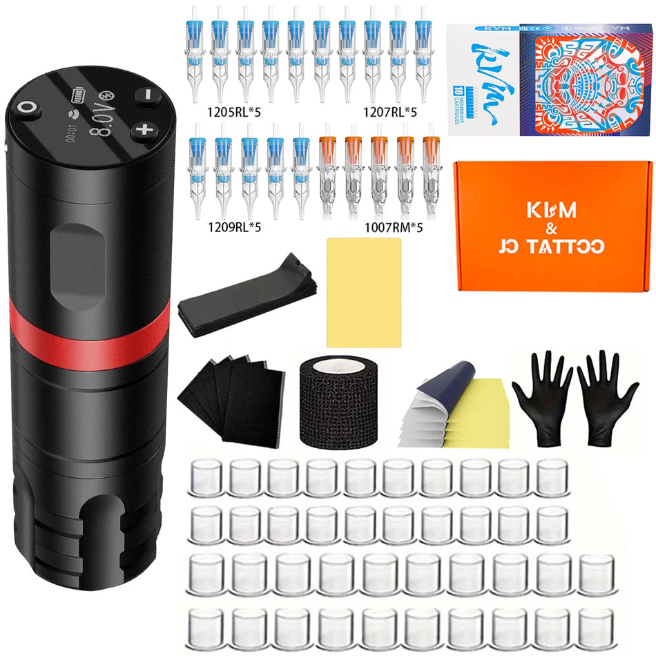 Bezdrôtová tetovacia strojček 1500mAh batériový pero set pre PMU