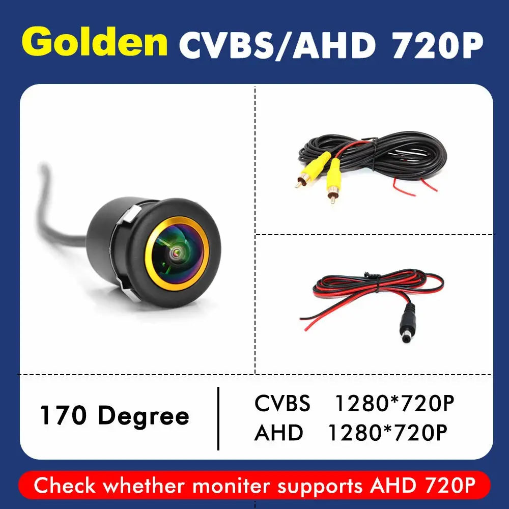 18.5mm AHD 1080P 720P CVBS CCD Car Rear View Camera DIP Switch Fisheye Lens Night Vision Waterproof Reverse Parking Camera by InterCyprus Trading Ltd