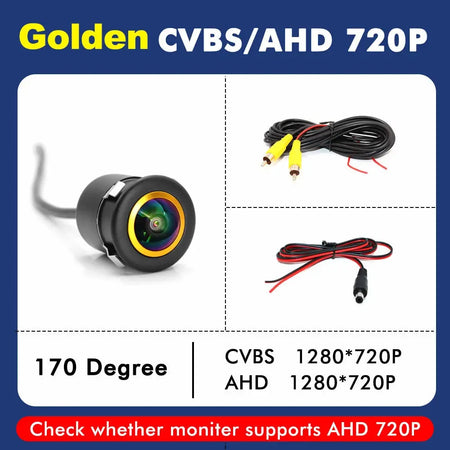 18.5mm AHD 1080P 720P CVBS CCD Car Rear View Camera DIP Switch Fisheye Lens Night Vision Waterproof Reverse Parking Camera by InterCyprus Trading Ltd