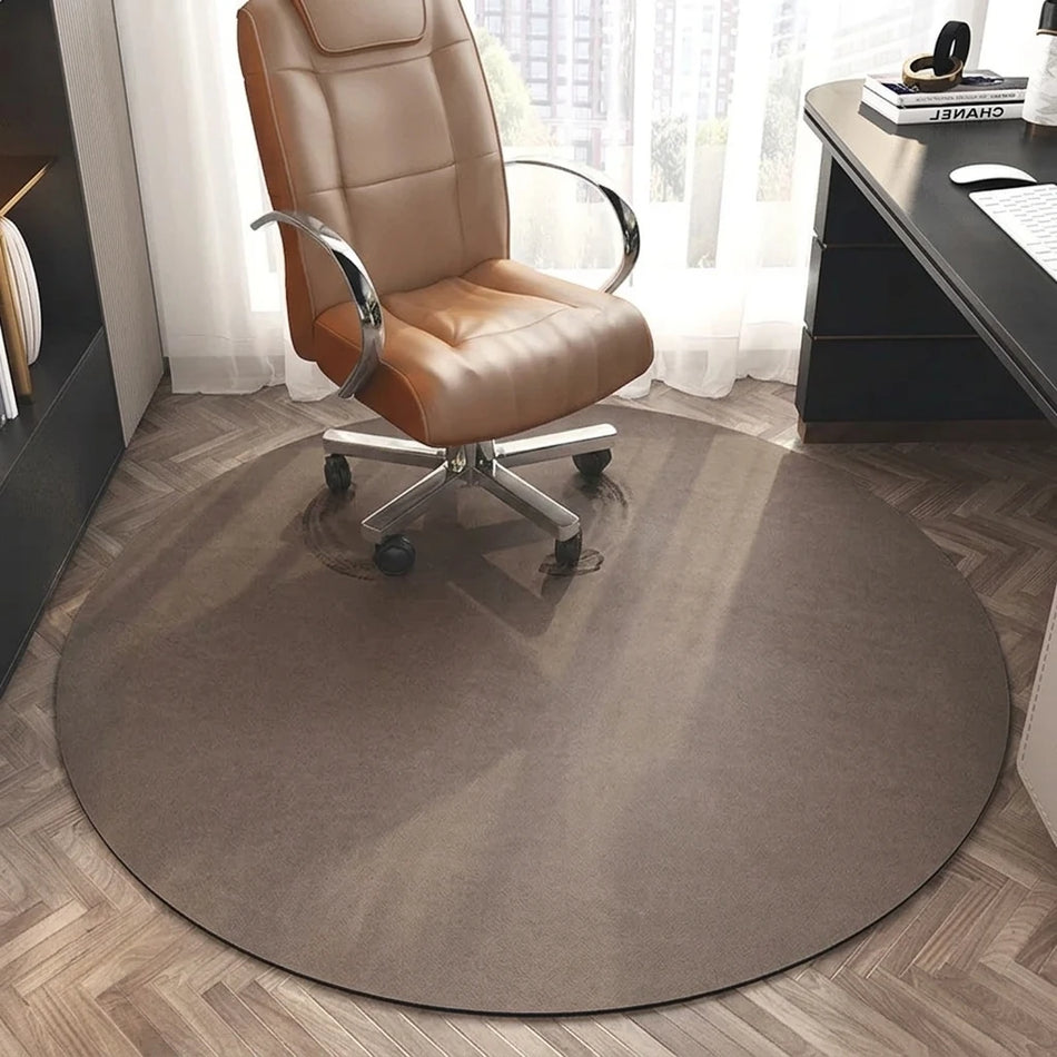 Round Office Chair Mat Non-Slip Desk Protector, Ergonomic Rolling