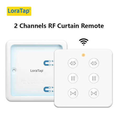 LoraTap Tuya Curtain Switch &ndash; WiFi Enabled With Google Home 2 Channel Remote