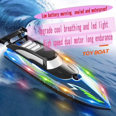 High-Speed 2.4GHz Remote Control Toy Boat for Kids - Waterproof Electric Summer Fun