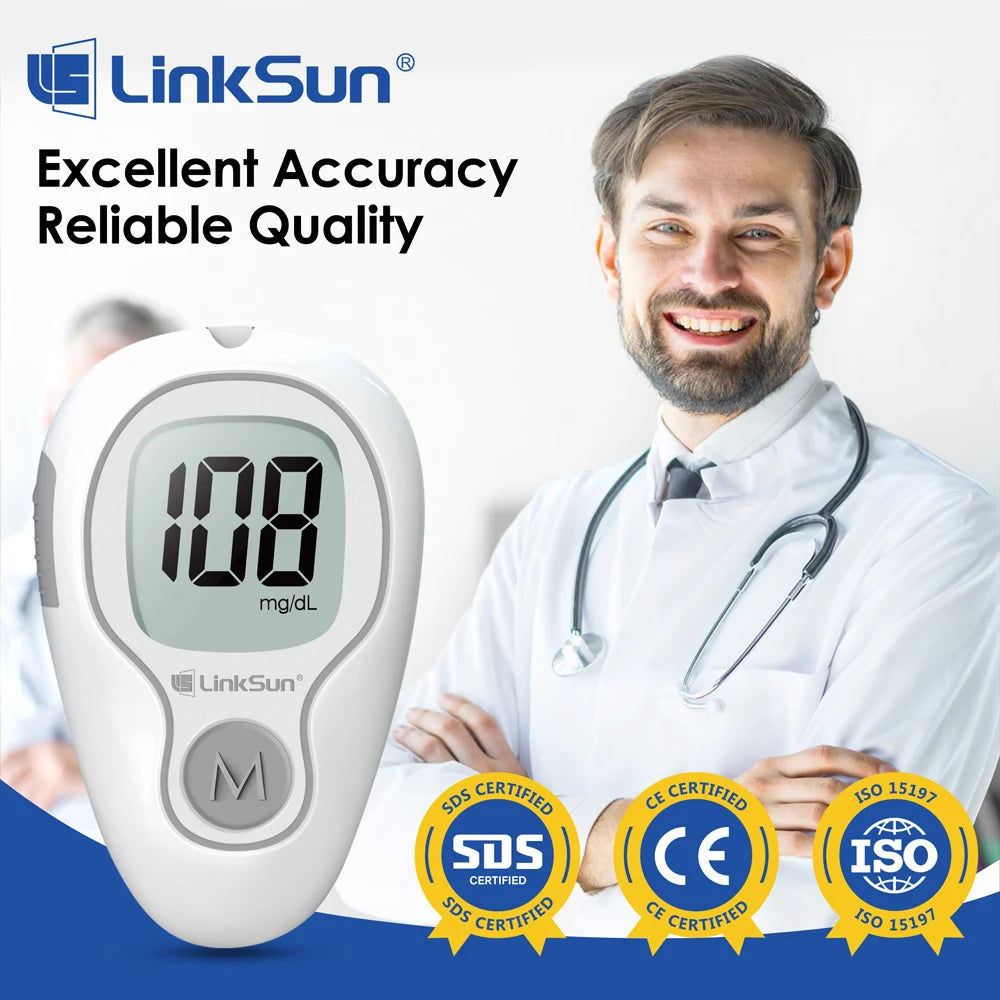 LinkSun G-425-3 &ndash; Blood Glucose Test Kit With Strips