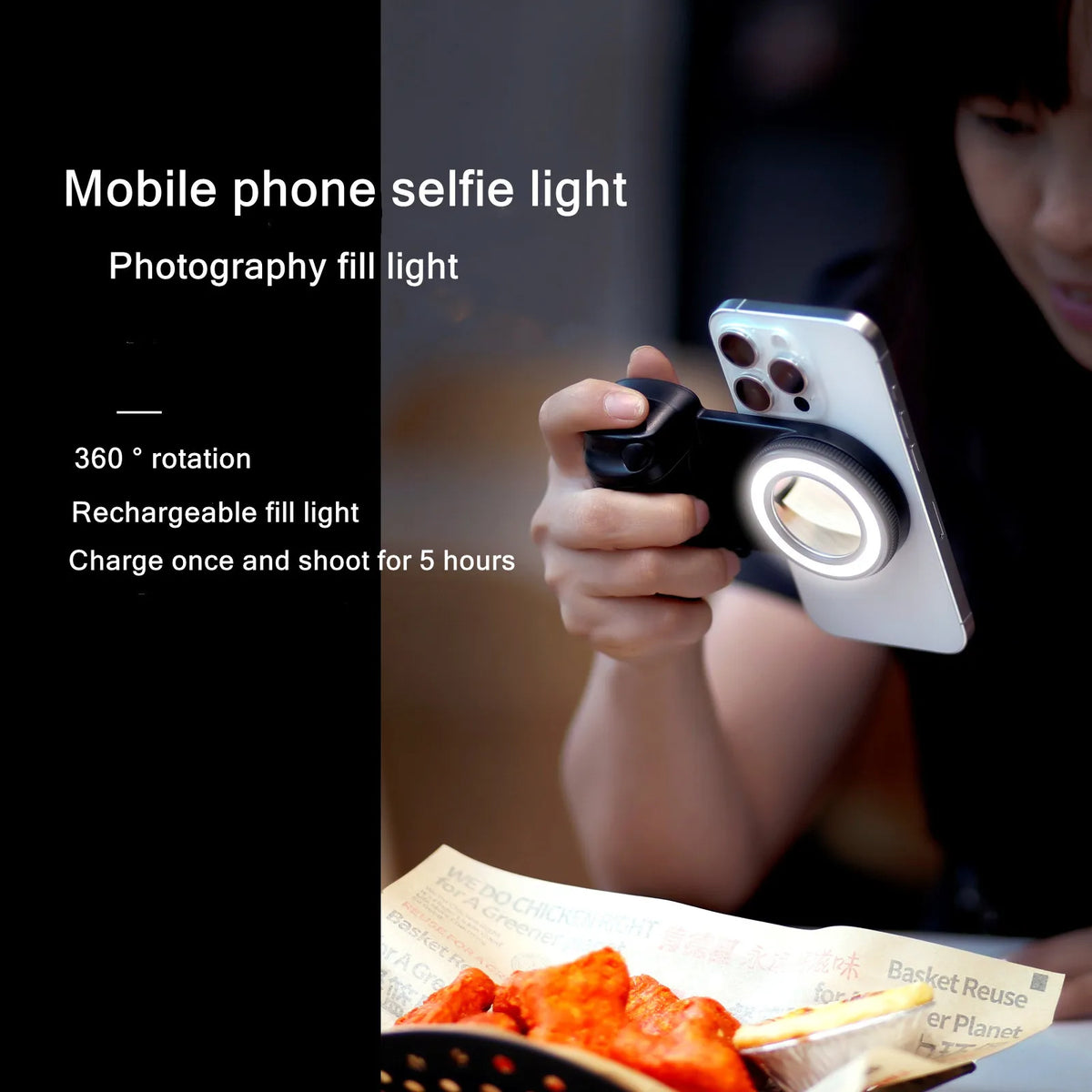 BBC-9 Magnetic Phone Grip &ndash; Removable Bluetooth Remote Lamp