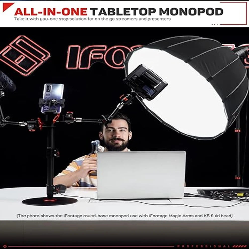 IFOOTAGE Cobra 2 Round Base Monopod &ndash; Ultra Lightweight