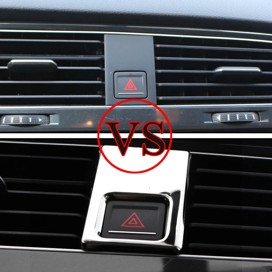 Volkswagen Golf MK7 Nödbelysningspanelram, rostfritt stålöverdrag