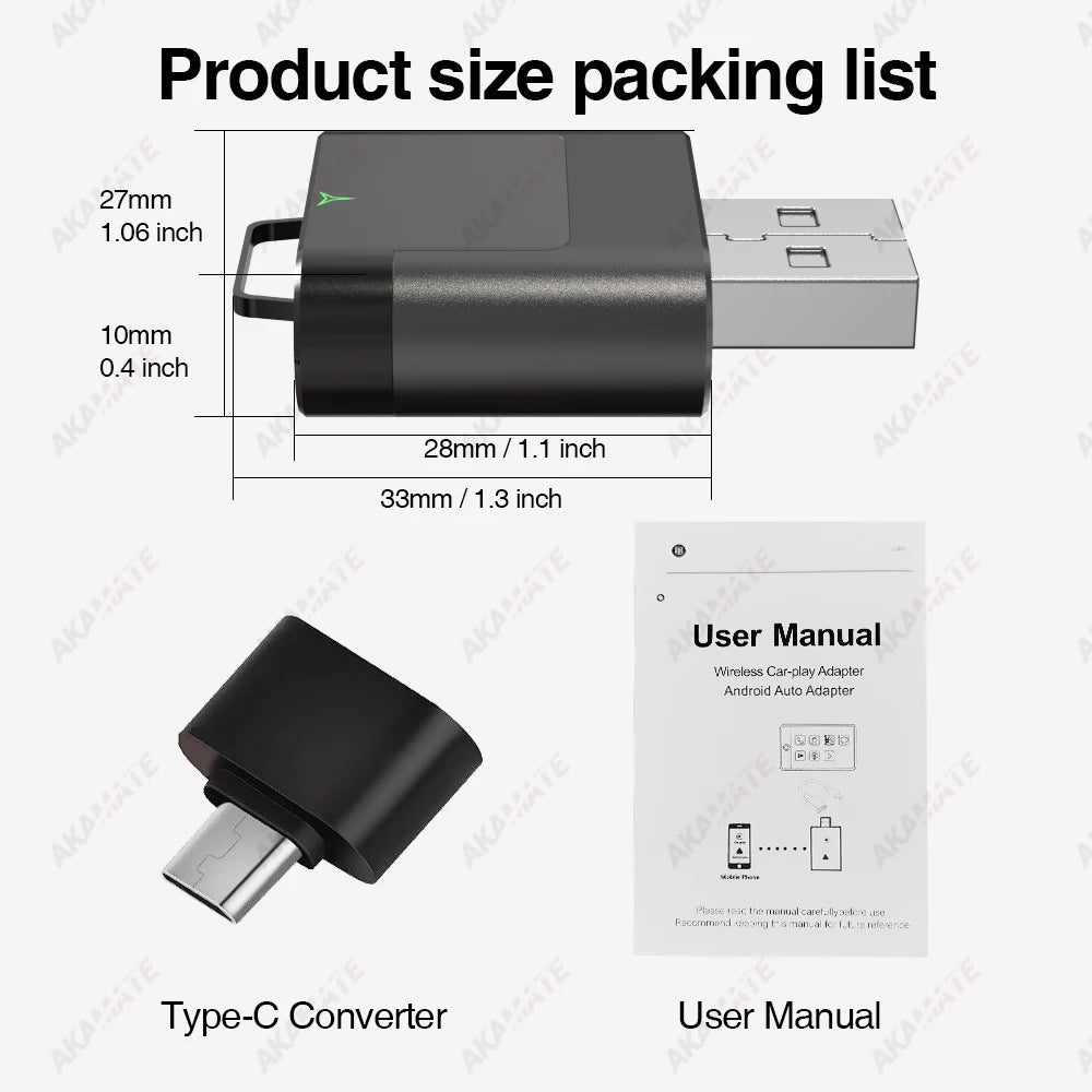 2in1 Wireless Mini CarPlay Dongle - Plug And Play Wireless