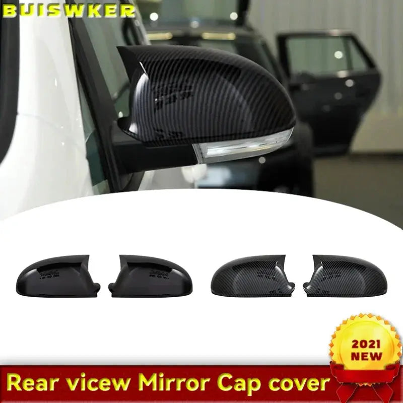 For Golf 5 VW 2003-2009 GTI R32 TSI TDI FSI Bat Side Mirror Cover Car Accessories Shiny Piano Black Tuning Auto Sport Bat Design by InterCyprus Trading Ltd
