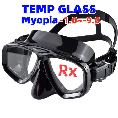 High-Definition Myopia Diving Mask with Tempered Glass