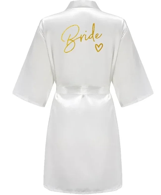 Team Bride Satin Robe - Elegant Silk &amp; Polyester Robe for Women