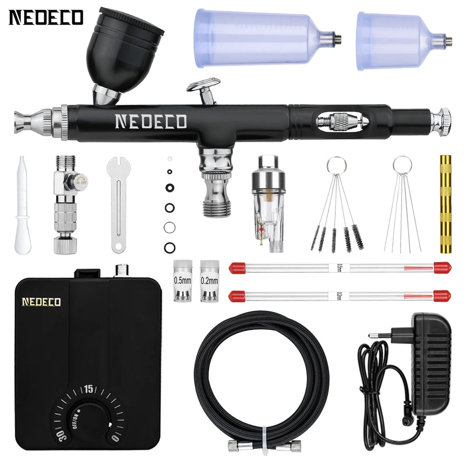 Neoeco 30PSI Airbrush Kit &ndash; Noise Reducing Compressor NCT-SJ33B500K-S1 / AU Plug