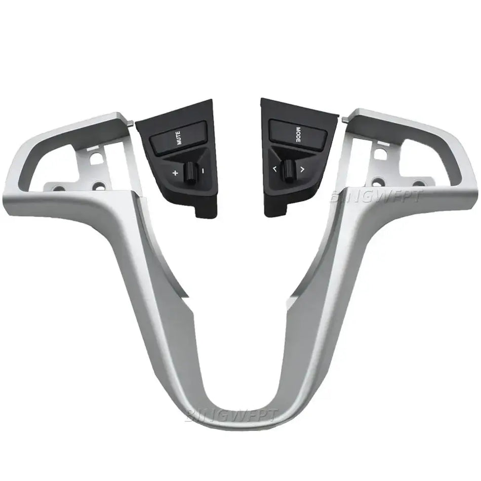Silver Steering Wheel Control Buttons Switch Without Backlight For Hyundai VERNA Solaris 2010-2015 by InterCyprus Trading Ltd