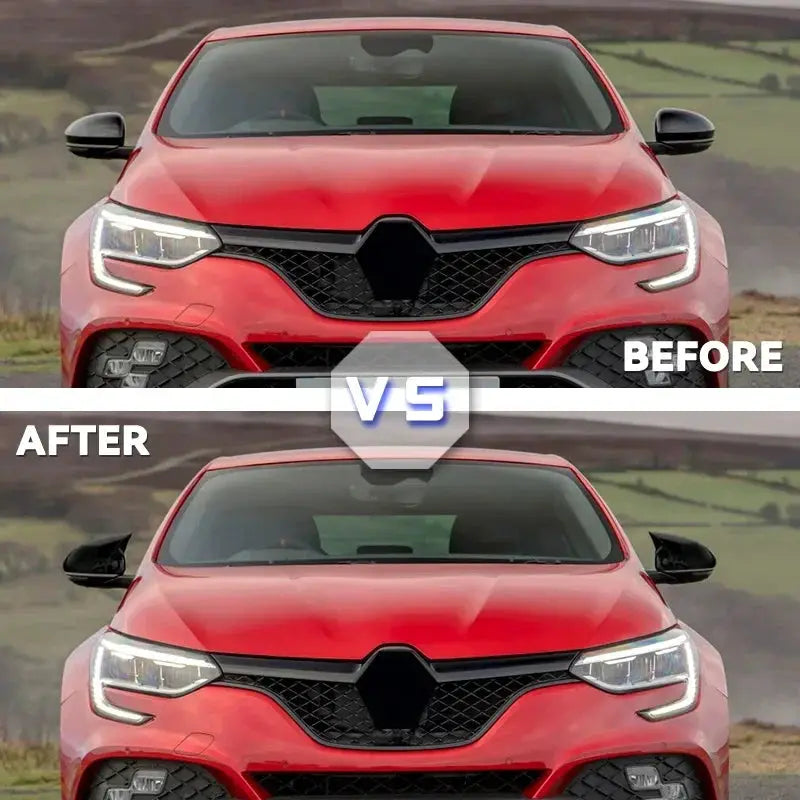 2 Pieces ABS Plastic Bat Wing Mirror Covers Caps Rearview Mirror Case Cover Gloss Black Car Accessories For Renault Megane 4 MK4 by InterCyprus Trading Ltd