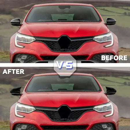2 Pieces ABS Plastic Bat Wing Mirror Covers Caps Rearview Mirror Case Cover Gloss Black Car Accessories For Renault Megane 4 MK4 by InterCyprus Trading Ltd