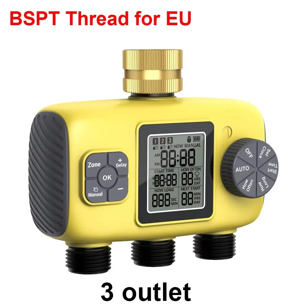 Smart Water Timer &ndash; LCD Display For Easy Scheduling 3 outlet