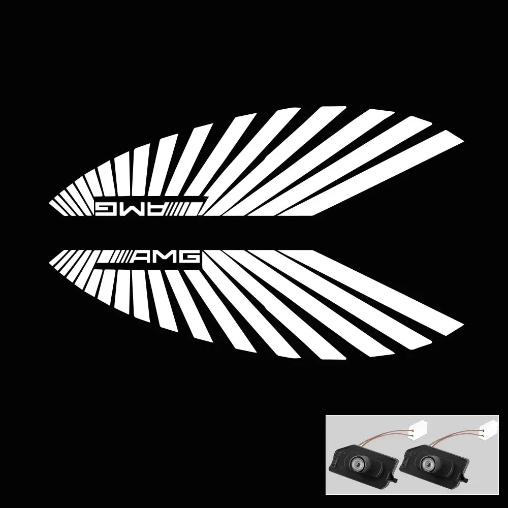 LED Angel Wings Welcome Light for Mercedes-Benz GLA GLB GLC GLS EQC A-Class B-Class C-Class E-Class S-Class AMG 1