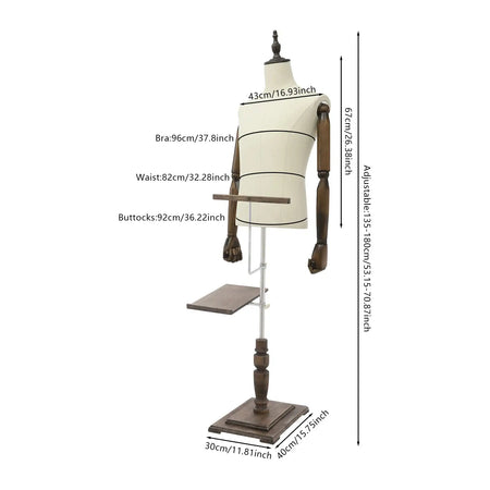 Male Clothing Store Display Racks &ndash; Height Adjustable Brown / United States