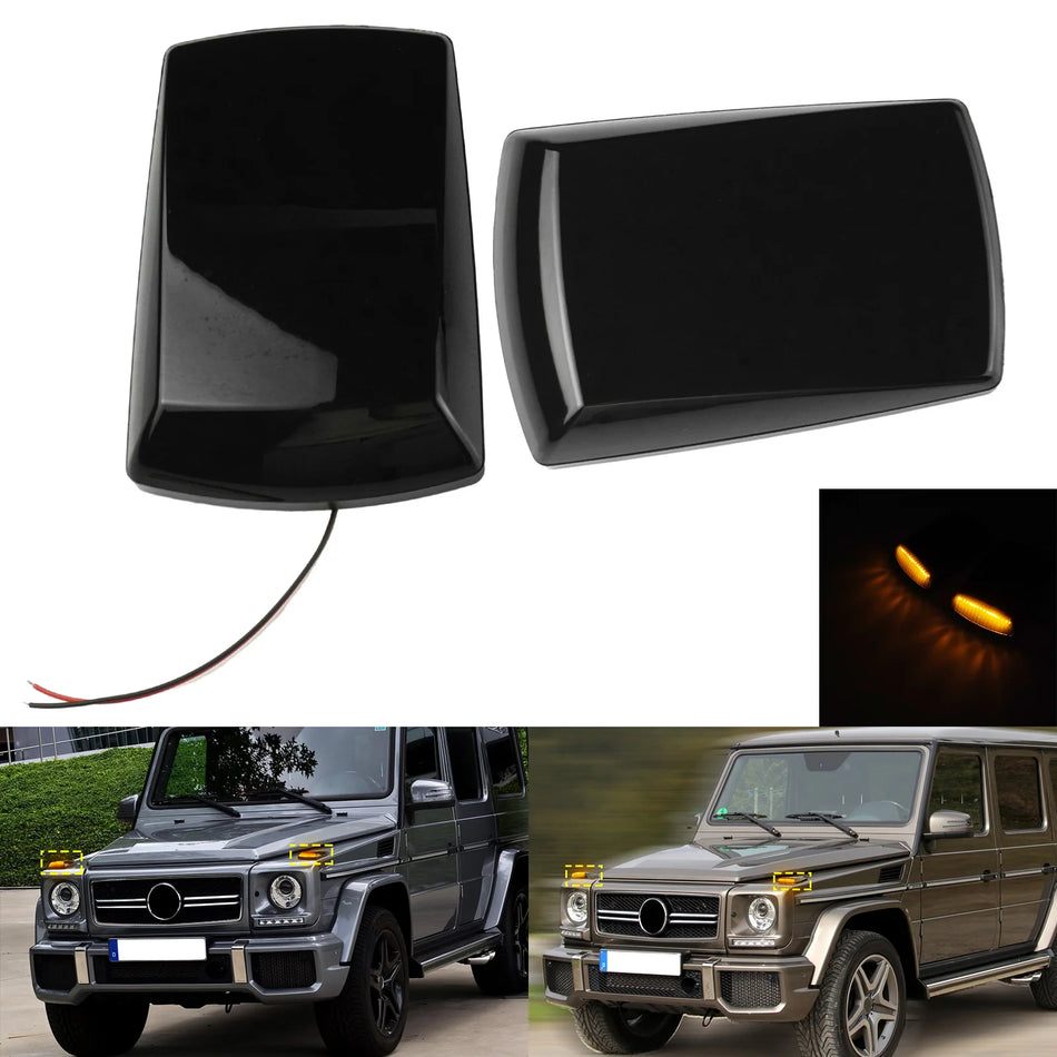 2X gintariniai LED posūkio signalai Mercedes Benz G klasės W460 W461 W463