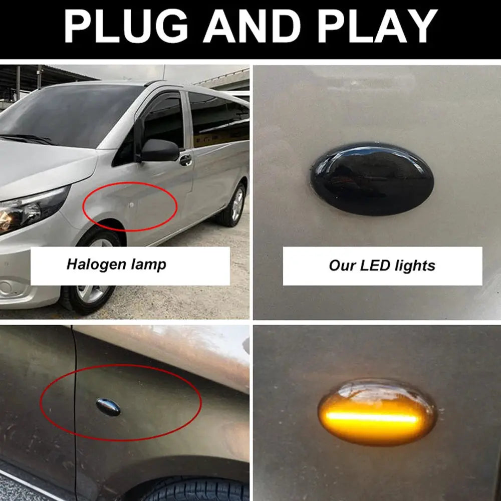 Car-styling Turn Signal Light For Mercedes-Benz Smart W450 W452 A-Class W168 Vito W639 W447 Citan W415 Dynamic Side Marker Lamp by InterCyprus Trading Ltd