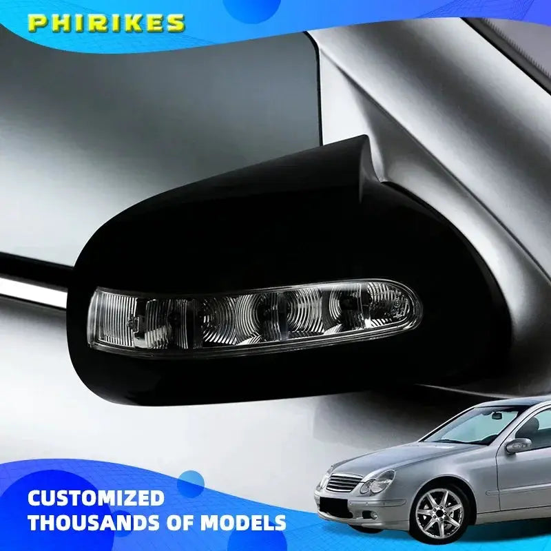 For Mercedes-Benz E,C-Class W211 W203 2001-2007 Rearview Side Mirror Cover Wing Mirror Cap Trim by InterCyprus Trading Ltd