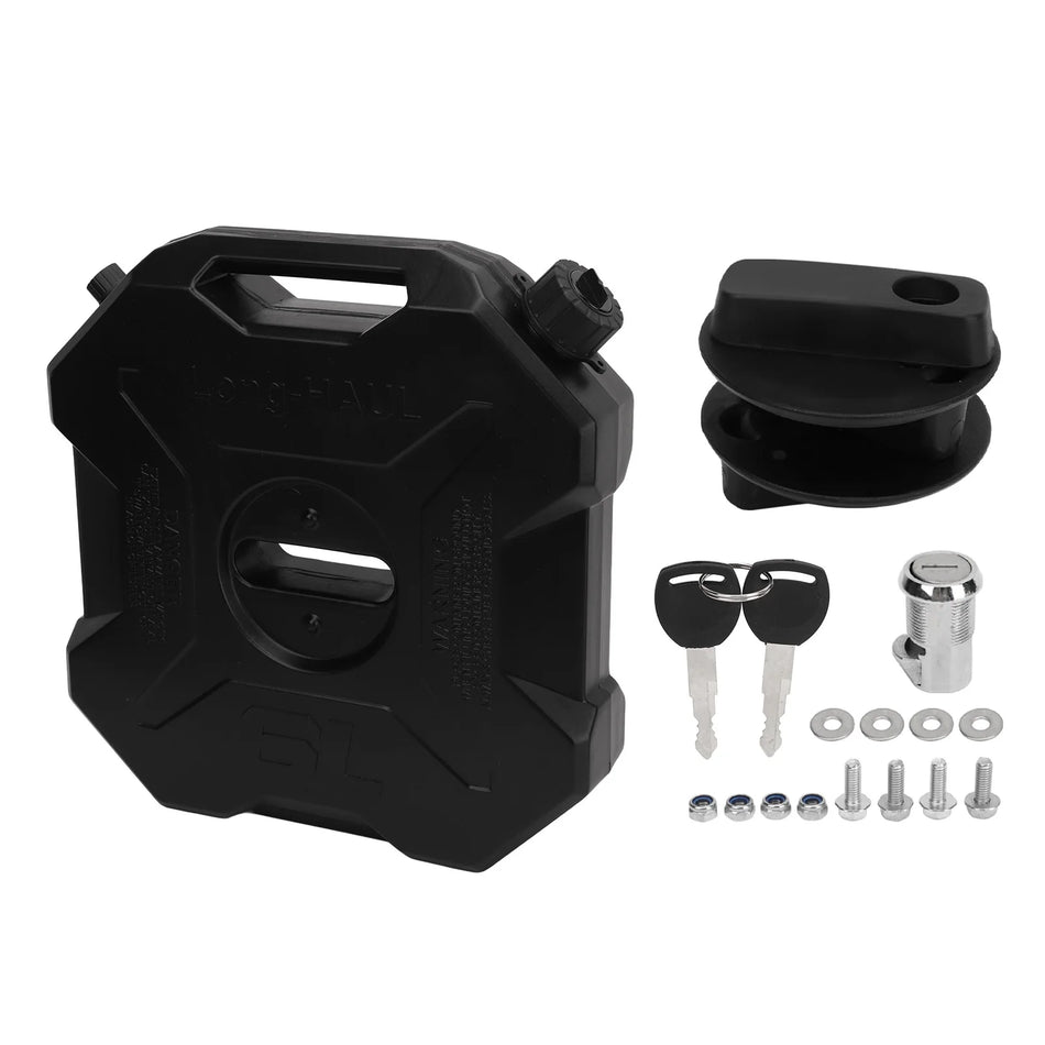 EBTOOLS 6L Polttoainesäiliö Autoille, Moottoripyörille, UTV:ille, Musta Bensiinitankki