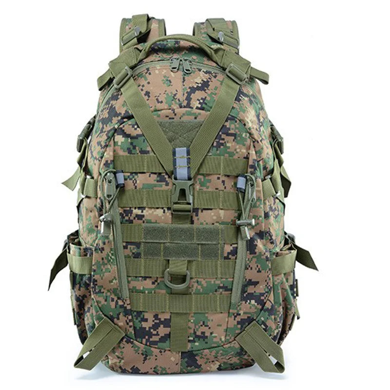 Tactical Camping Backpack Molle Rucksack &ndash; Heavy Duty Nylon Jungle Digital / 30 - 40L