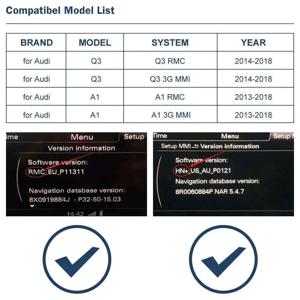 New Upgrade Wireless CarPlay Android Auto For Audi A1 Q3 2012-2018 MMI 2G RMC System With AirPlay Mirror Link Function BOX by InterCyprus Trading Ltd