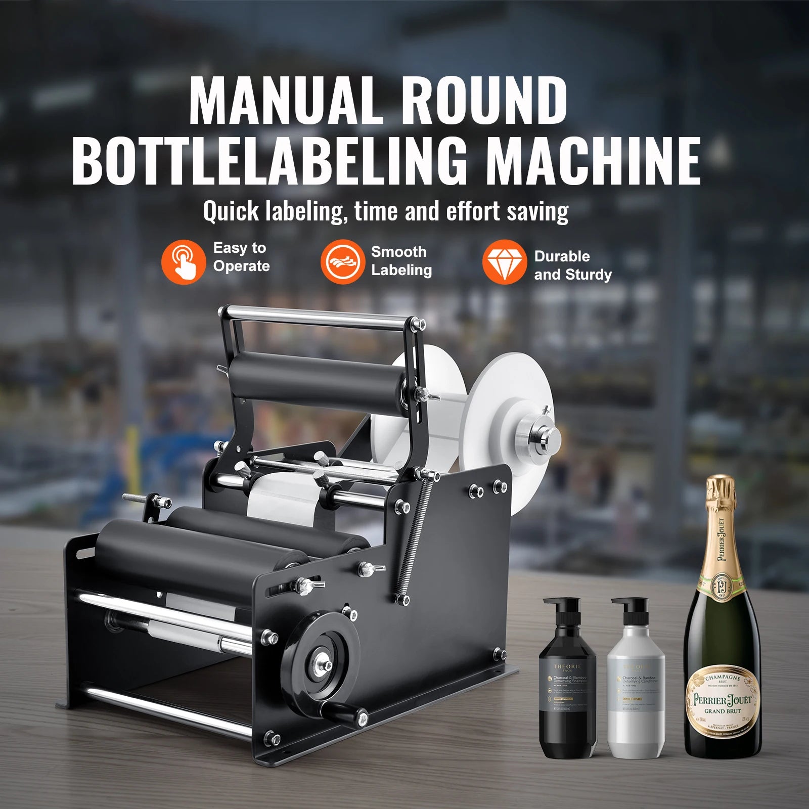 SucceBuy MT-30 Manual Bottle Labeling Machine - Adjustable