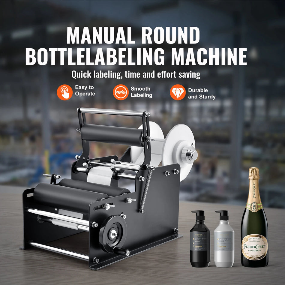 SucceBuy MT-30 Manual Bottle Labeling Machine - Adjustable