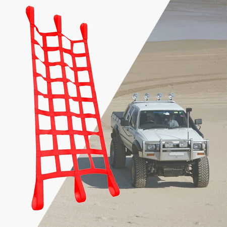 Cargo Net for Wrangler Roof &ndash; Secure Load on Jeep Wranglers Red