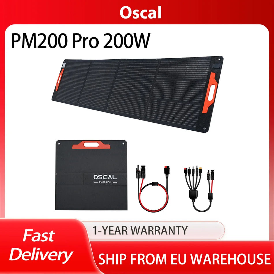 Blackview Oscal PM200 Pro 200W Katlanabilir Güneş Paneli %23 Verimlilik IP67 Su Geçirmez Taşınabilir Monokristal