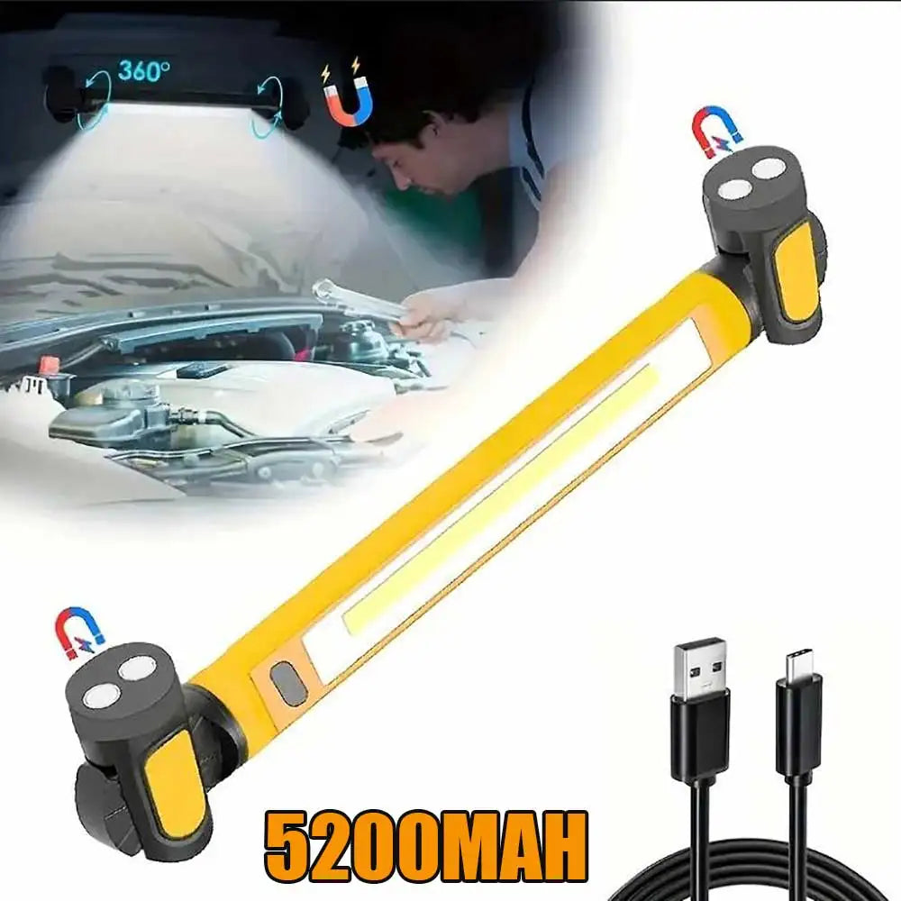 Super Bright Magnetic Work Light &ndash; Powerful 5200mAh Rechargeable Battery