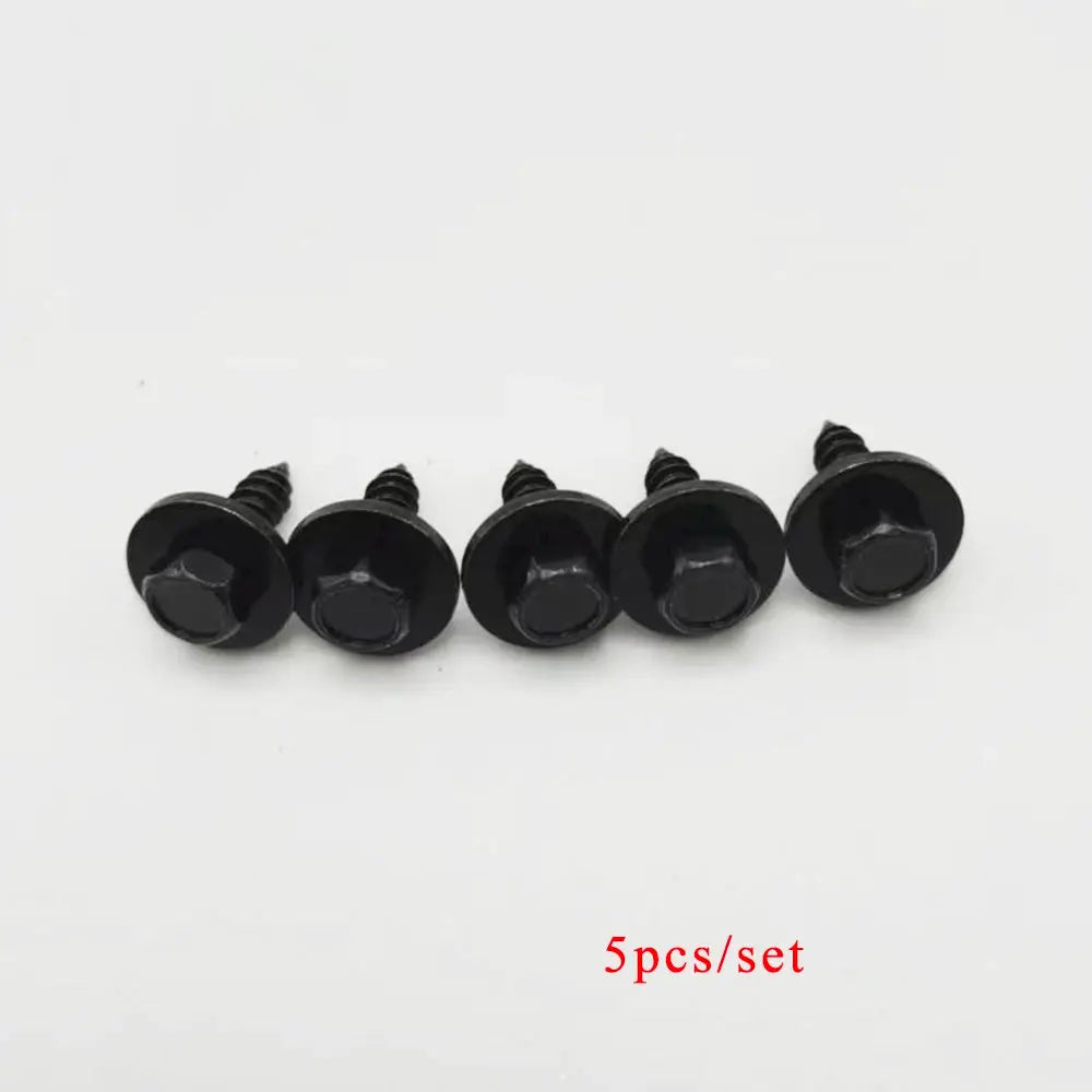 Hex Head Bolts With Washers Black ST4.8x16 For BMW 1 3 5 X1 X3 X5 by InterCyprus Trading Ltd