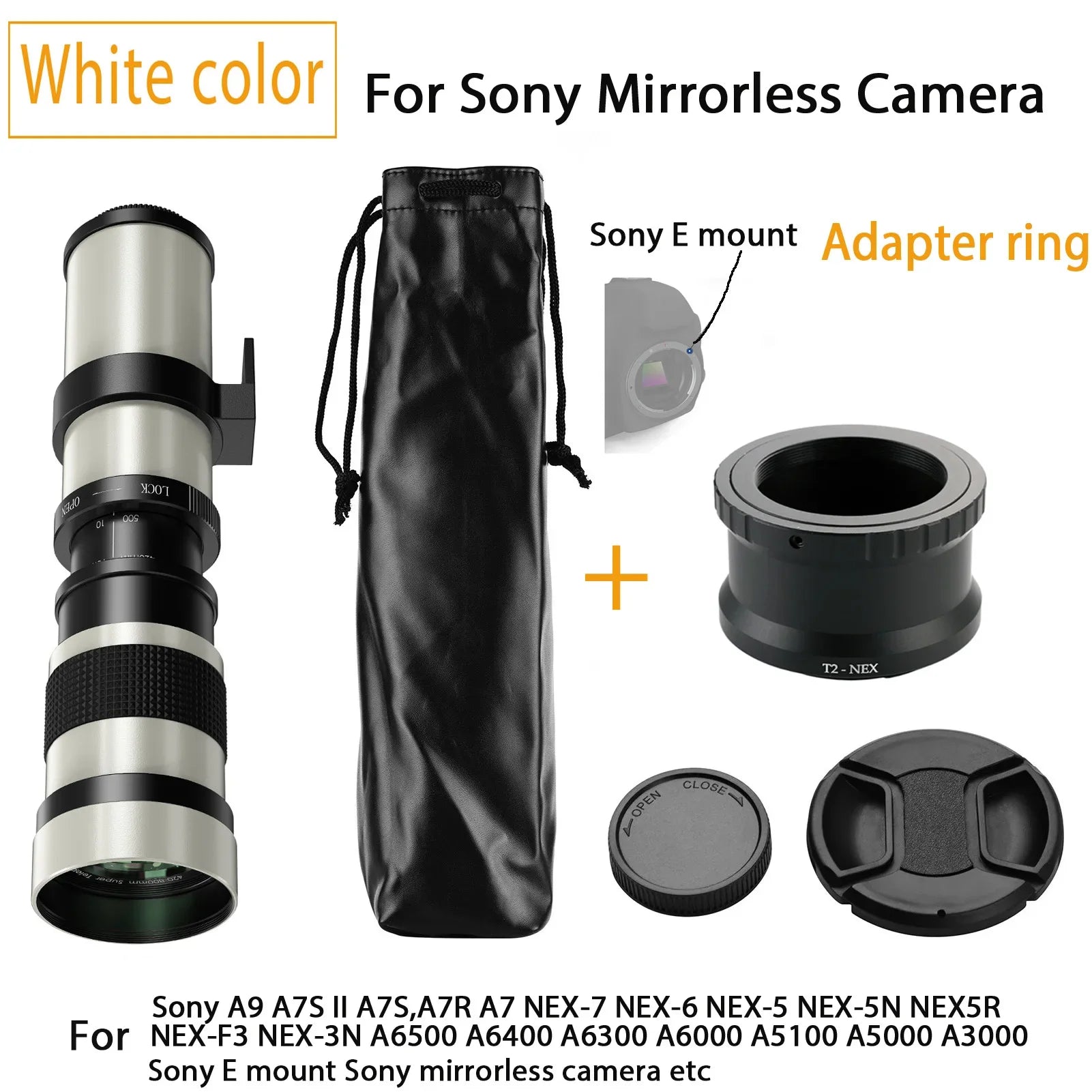 Lightdow Telephoto Lens 420-800mm f 8.3 &ndash; Super Telephoto Zoom for DSLR Cameras for Sony E mount 02