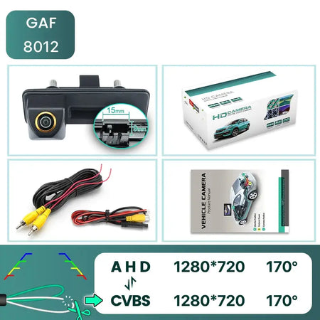 HD 1080P Rear View Camera With Lines For VW Skoda Audi A3 A4 by InterCyprus Trading Ltd