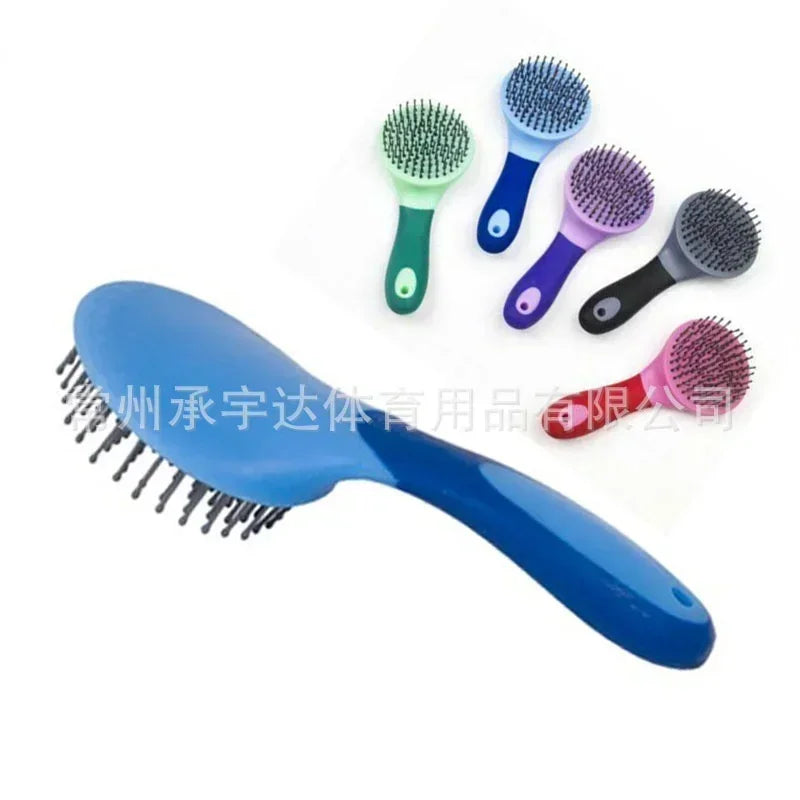 Horse Mane And Tail Grooming Brush &ndash; Round Soft Rubber Grip