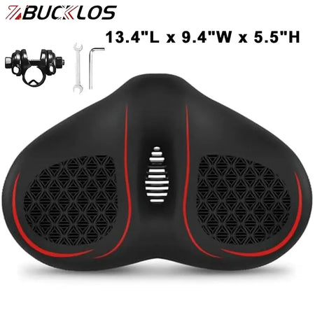 BUCKLOS Extra Wide Bicycle Saddle Oversize Bike Seat Shock Absorption Bicycle Seat for Peloton Exercise Bike Ebike Cruiser Bikes by InterCyprus Trading Ltd