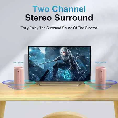 Ortizan X10 Waterproof Bluetooth Speaker with 24W Stereo Sound and LED Light