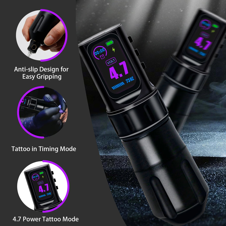 TP082 Wireless Tattoo Pen - Dual Mode Drive IPS Screen