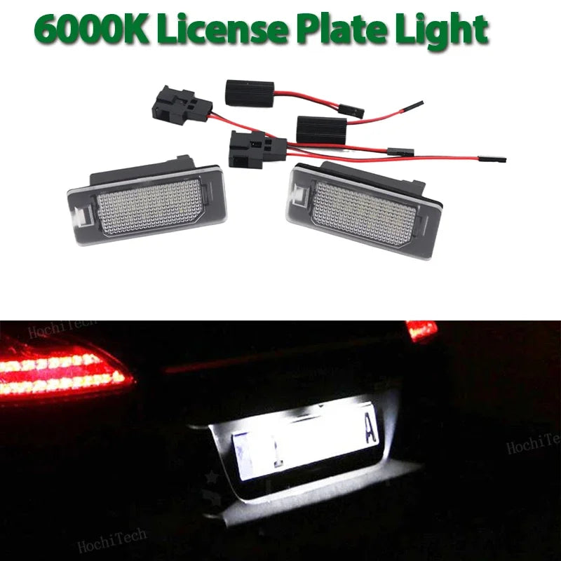 Luces de matrícula LED, 2 Pcs blancas para Porsche Panamera 970 2010-2016