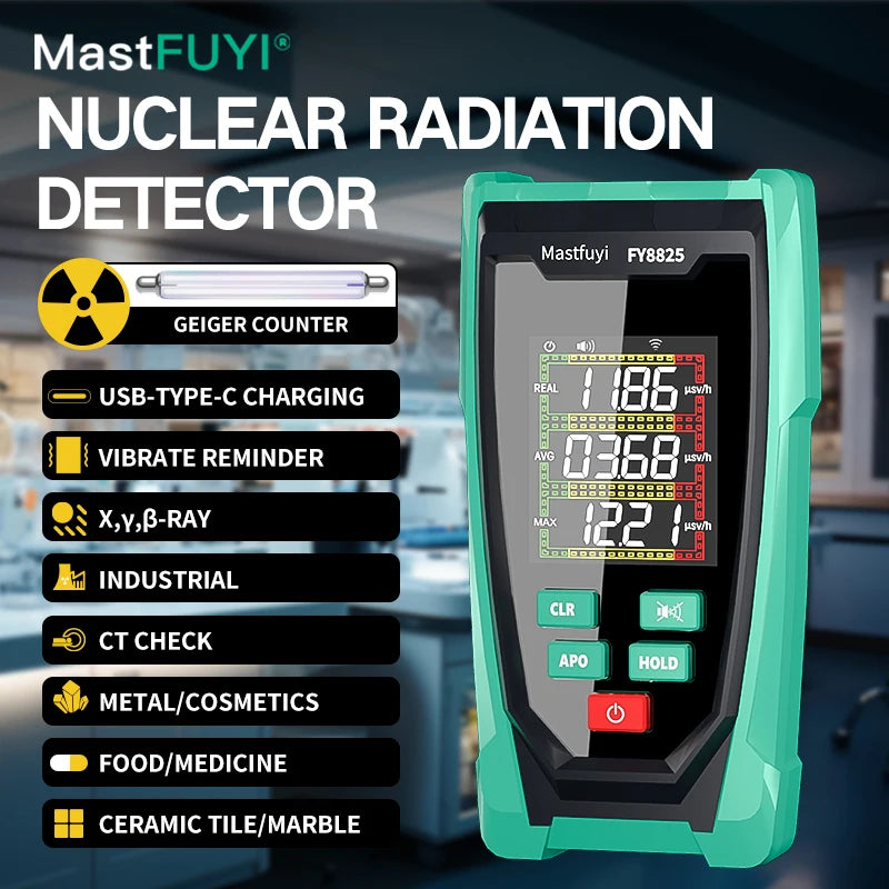Geiger Counter Radiation Detector With USB Charging, Audible Alerts