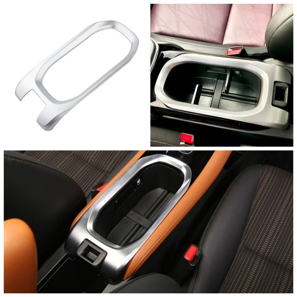 Adesivo Copertura Porta Bicchiere Console Centrale per Honda HR-V Finitura Cromata in ABS Protegge i Bordo del Portabicchieri
